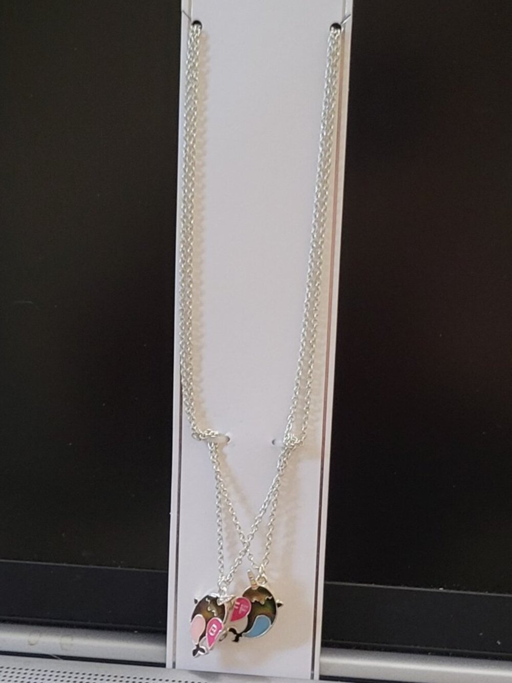 Girls Best Friends Forever Silver Necklaces with Dangles